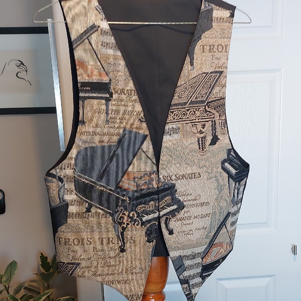 Handmade Piano Tapestry Vest